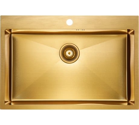 Кухонная мойка Paulmark KRONER 75, брашированное золото, 750х510мм, PM217551-BG