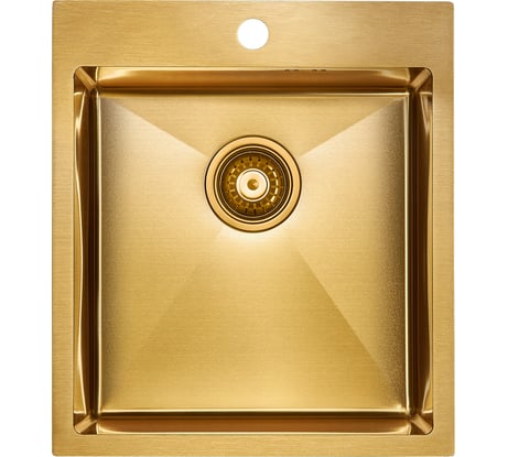Кухонная мойка Paulmark KRONER 45, брашированное золото, 450х510мм, PM214551-BG