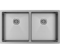 Мойка Paulmark TWIN брашированная нержавеющая сталь 780x440мм PM237844-BS