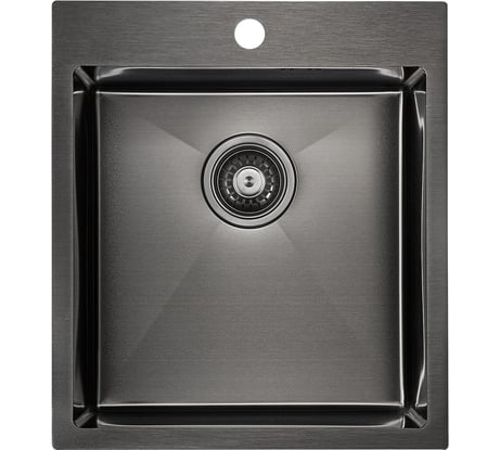 Мойка Paulmark FAVOR вороненая сталь, 450x510мм PM214551-GM