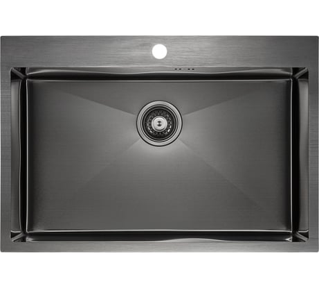 Кухонная мойка Paulmark KRONER 75, вороненая сталь, 750х510мм, PM217551-GM