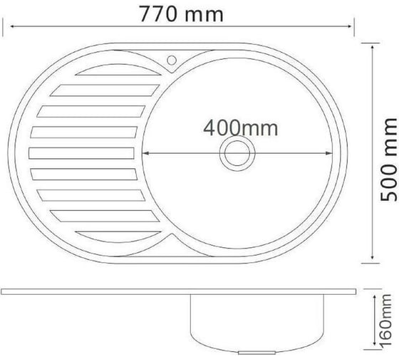 Кухонная мойка РМС MG6-7750OVR