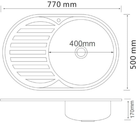 Кухонная мойка Ростовская мануфактура сантехники РМС MG6-7750OVR