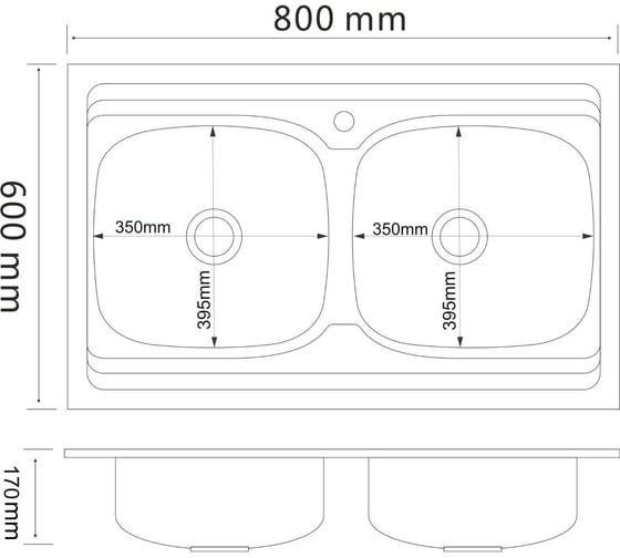Кухонная мойка Ростовская мануфактура сантехники РМС MG6-8060-2