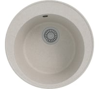 Мойка для кухни Teymi D48 круглая белая матовая Lina Smart T120103 ЦБ-00266891 ЦБ-00266892