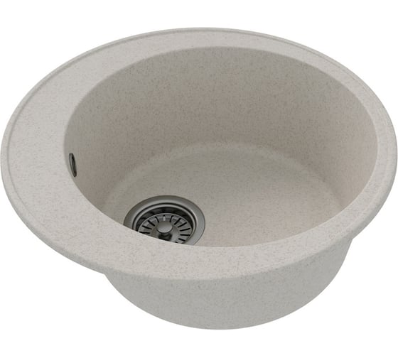 Мойка для кухни Teymi D48 круглая белая матовая Lina Smart T120103 ЦБ-00266891 ЦБ-00266892