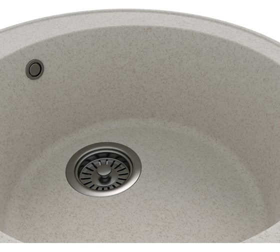Мойка для кухни Teymi D48 круглая белая матовая Lina Smart T120103 ЦБ-00266891 ЦБ-00266892