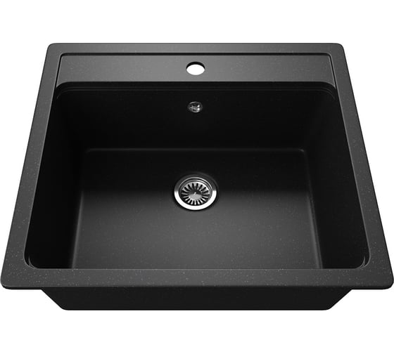 Кухонная мойка Teymi Helmi 57x50, черная матовая T120107 ЦБ-00266890