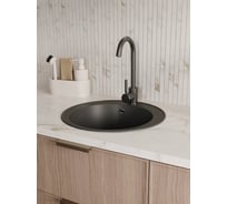 Мойка для кухни Teymi D48 круглая черная матовая Lina Smart T120102 ЦБ-00266890 ЦБ-00266891