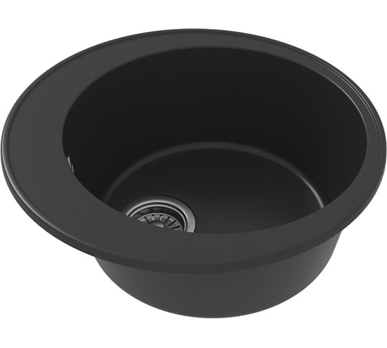 Мойка для кухни Teymi D48 круглая черная матовая Lina Smart T120102 ЦБ-00266890 ЦБ-00266891