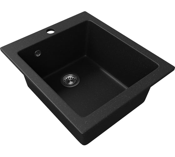 Кухонная мойка Teymi Helmi 50x42, черная матовая T120104 ЦБ-00266887