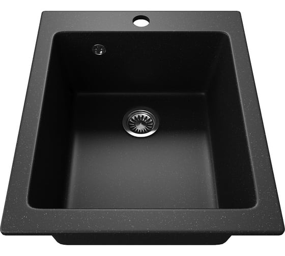 Кухонная мойка Teymi Helmi 50x42, черная матовая T120104 ЦБ-00266887