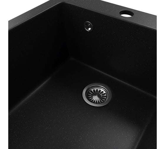 Кухонная мойка Teymi Helmi 50x42, черная матовая T120104 ЦБ-00266887