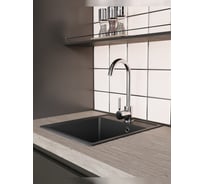 Мойка для кухни Teymi 42х48 черная матовая Helmi Smart T120108 ЦБ-00266887 ЦБ-00266888
