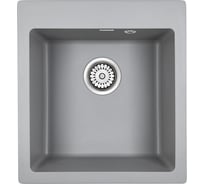 Гранитная мойка Paulmark KANTE 45 серый металлик, 460x510 мм PM104651-GRM