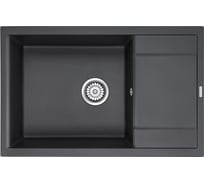 Гранитная мойка Paulmark FLUGEN 60 черный, 780x500 мм PM317850-BL