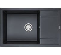 Гранитная мойка Paulmark FLUGEN 60 черный металлик, 780x500 мм PM317850-BLM