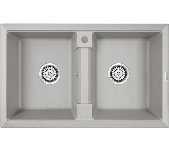 Гранитная мойка Paulmark TANDEM 80/2 серый, 810x500 мм PM238150-GR 1