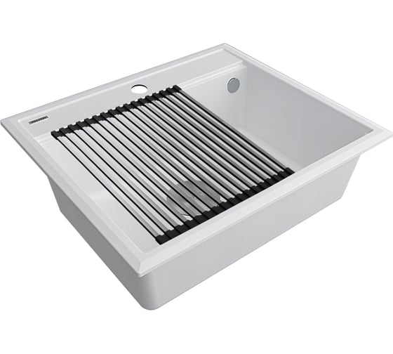 Гранитная мойка Paulmark STEPIA 60 белый, 590x510 PM115951-WH