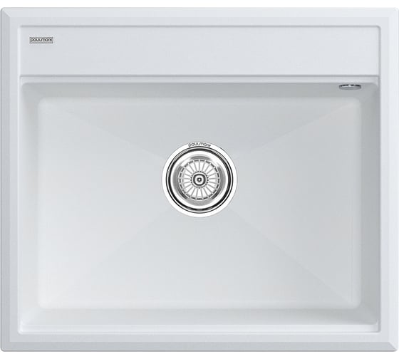 Гранитная мойка Paulmark STEPIA 60 белый, 590x510 PM115951-WH