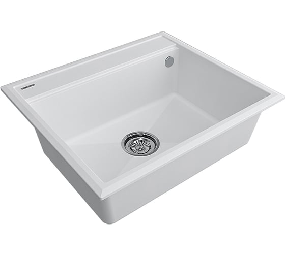 Гранитная мойка Paulmark STEPIA 60 белый, 590x510 PM115951-WH