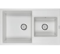 Гранитная мойка Paulmark TANDEM 80/1,5 белый, 820x500 мм PM238250-WH