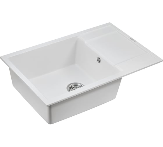 Гранитная мойка Paulmark FLUGEN 60 белый, 780x500 мм PM317850-WH