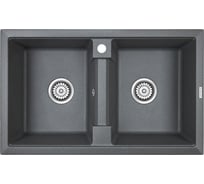 Гранитная мойка Paulmark TANDEM 80/2 графит, 810x500 мм PM238150-DG