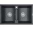 Гранитная мойка Paulmark TANDEM 80/2 черный, 810x500 мм PM238150-BL 1