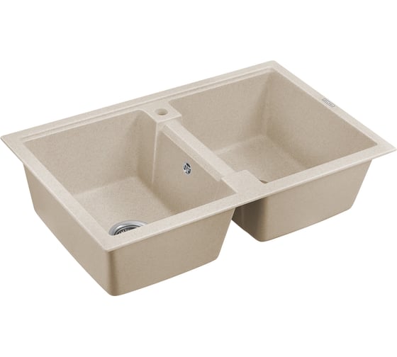 Гранитная мойка Paulmark TANDEM 80/2 бежевый, 810x500 PM238150-BE