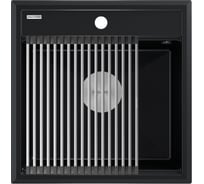 Гранитная мойка Paulmark STEPIA 50 черный металлик, 500x510 PM115051-BLM