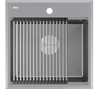 Гранитная мойка Paulmark STEPIA 50 серый металлик, 500x510 PM115051-GRM