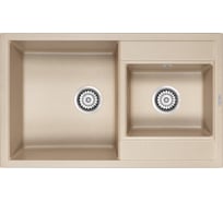 Гранитная мойка Paulmark TANDEM 80/1,5 кварц, 820x500 мм PM238250-QU