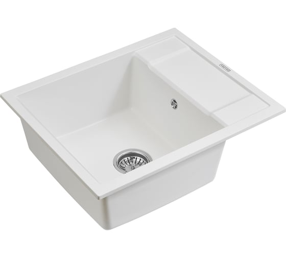 Гранитная мойка Paulmark FLUGEN 50-600 белый, 600x500 мм PM216050-WH