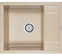 Гранитная мойка Paulmark FLUGEN 50-600 кварц, 600x500 мм PM216050-QU