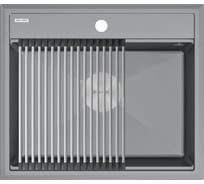 Гранитная мойка Paulmark STEPIA 60 серый металлик, 590x510 PM115951-GRM