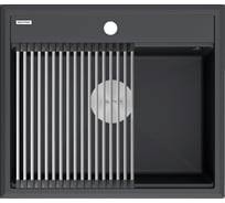 Гранитная мойка Paulmark STEPIA 60 антрацит, 590x510 PM115951-AN