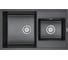 Гранитная мойка Paulmark TANDEM 80/1,5 черный, 820x500 мм PM238250-BL 1
