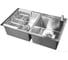 Комплект кухонная мойка из нержавеющей стали WISENT wgs7843-s (78x43см) с раздвижным коландером WG37843-S/341-11-24/W405A/W302644 3
