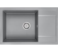 Гранитная мойка Paulmark FLUGEN 60 серый металлик, 780x500 мм PM317850-GRM