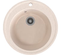 Мойка MIXLINE ML-GMS01 СТАНДАРТ круглая, бежевый 328, 475 мм, глуб. чаши 194 мм 551082