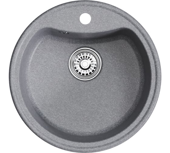 Мойка MIXLINE ml-gm09 круглая, графит (342), 510 мм (глуб. чаши 190) new 551803 1
