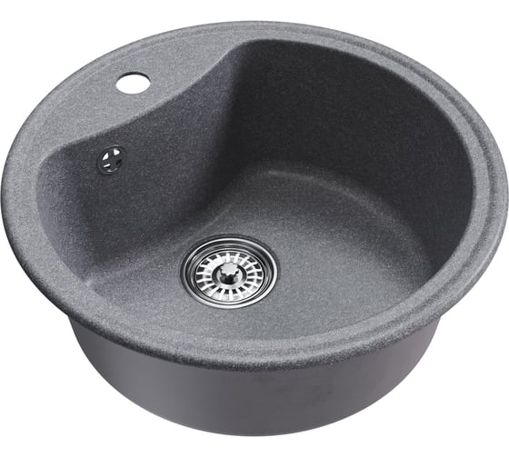 Мойка MIXLINE ml-gm09 круглая, графит (342), 510 мм (глуб. чаши 190) new 551803