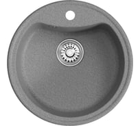 Мойка MIXLINE ml-gm09 круглая, темно-серая (309), 510 мм (глуб. чаши 190) new 551798