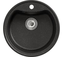 Мойка MIXLINE ml-gm09 круглая, черная (308), 510 мм (глуб. чаши 190) new 551797