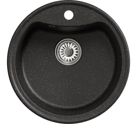 Мойка MIXLINE ml-gm09 круглая, черная (308), 510 мм (глуб. чаши 190) new 551797