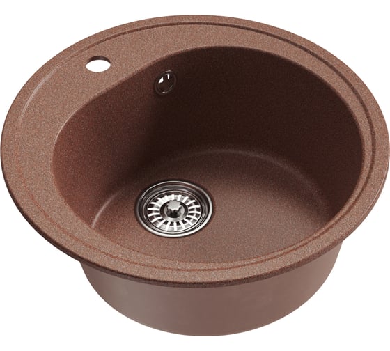 Мойка MIXLINE ml-gm11 круглая, терракотовая (307), 500мм (глуб. чаши 180) new 551820