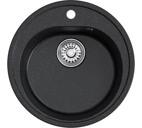 Мойка MIXLINE ml-gm11 круглая, черная (308), 500мм (глуб. чаши 180) new 551821