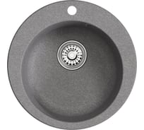 Мойка MIXLINE ml-gm13 круглая, графит (342), 495 мм (глуб. чаши 200) new 551896