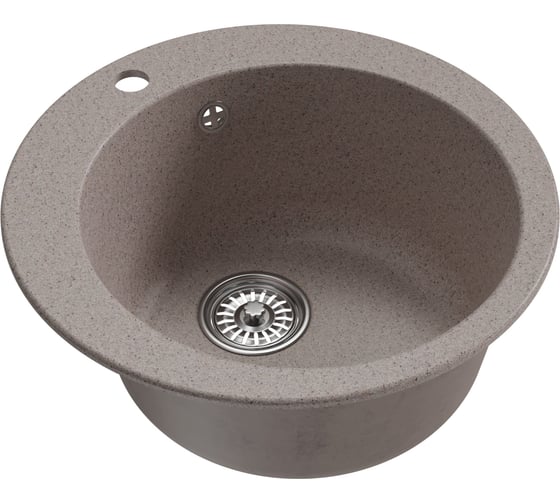 Мойка MIXLINE ml-gm13 круглая, песочная (302), 495мм (глуб. чаши 200) new 551888